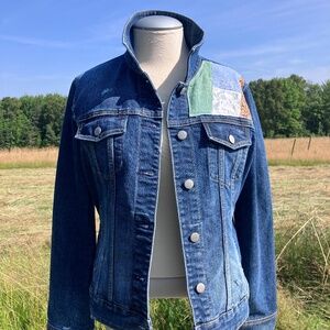Reworked, Distressed, Patched J Crew Jean Jacket